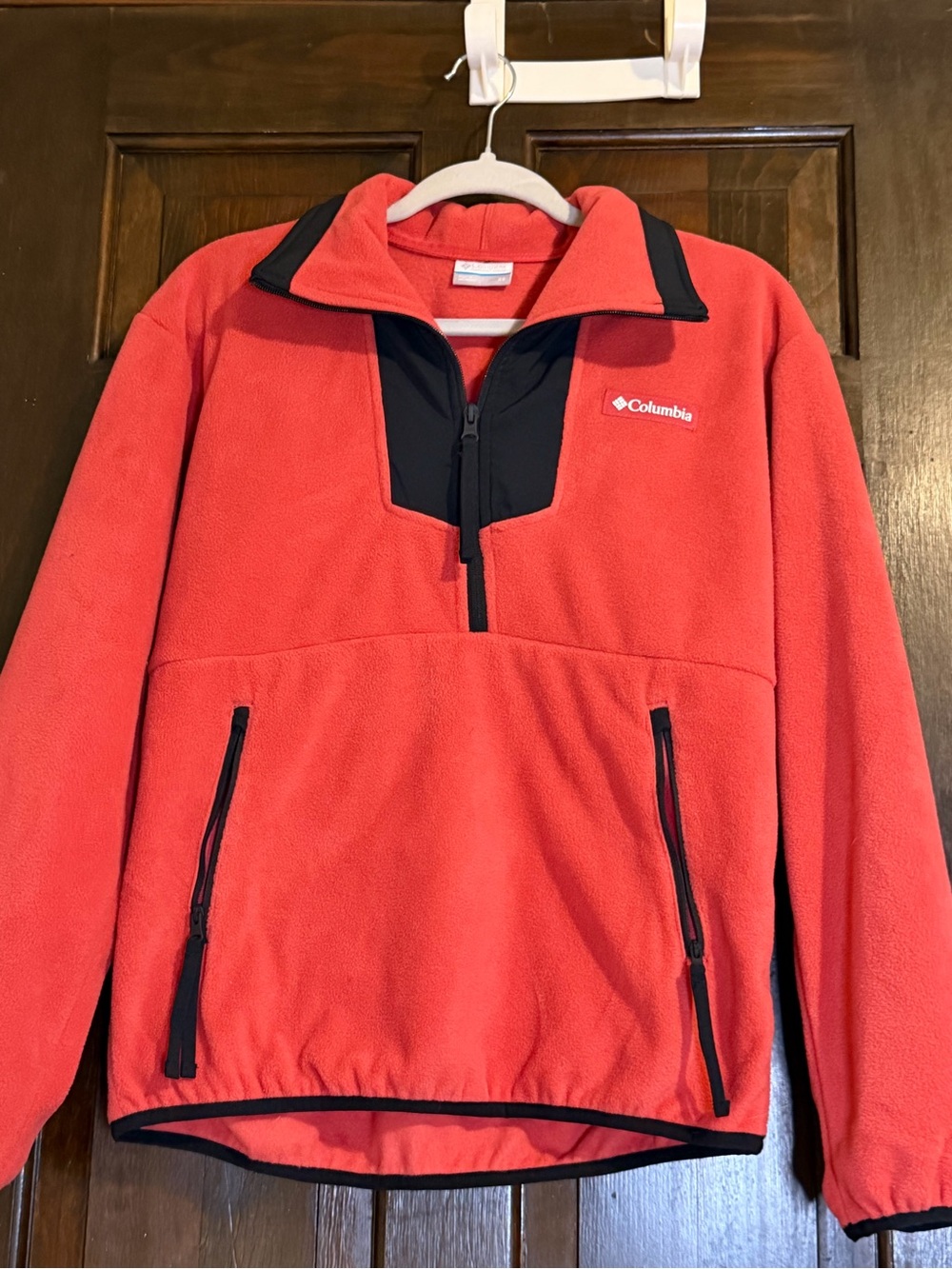 Columbia Strawberry Fleece Pullover with Black Trim